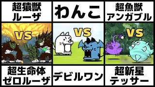 「超猿獣ルーザvs超生命体ゼロルーザ」「わんこvsデビルワン」「超魚獣アンガブルvs超新星テッサー」を戦わせてみた【ネタ】【リクエスト】