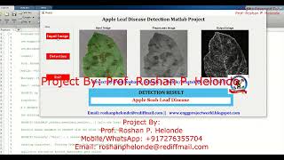 Apple Leaf Disease Detection Using Image Processing With Source Code | Matlab Project Source Code
