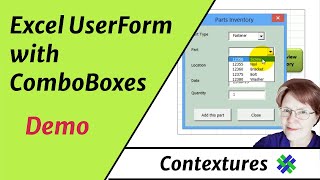 Excel UserForm With Comboboxes - Demo
