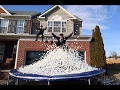 10,000 PING PONG BALLS ON TRAMPOLINE!