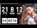 Ben Simmons Full Highlights 76ers vs Nets (2018.03.16) - 21 Pts, 8 Reb, 12 Assists!