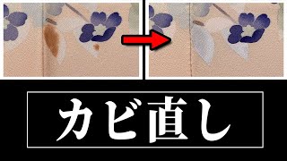 【カビを防ぐ】カビの直しと予防策〜加賀染訪問着のカビ直し〜【空気の入れ換え】今回のお直し代：¥44000