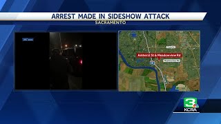 Sacramento police arrest man in connection with sideshow where family was attacked