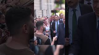 Hungarian citizens extend a warm welcome to Erdogan