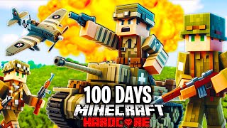 I Survived 100 Days in a WAR in Minecraft Hardcore!