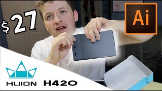 Huion H420 Graphics Drawing Tablet Unboxing and Review.