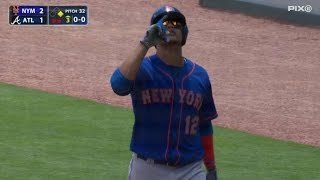 NYM@ATL: Lagares plates Lugo with an infield single