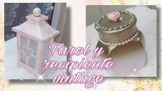 DIY-farol decorativo y recipientes vintage | Increibles manualidades y reciclaje sin gastar 💵