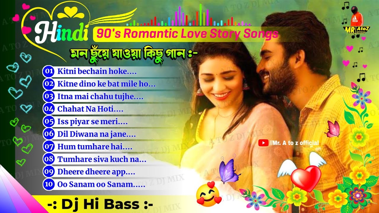 90 S Evergreen Hindi Love Songs Remix Nonstop Bollywood Love Songs