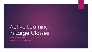 Using Active Learning in Large Classes