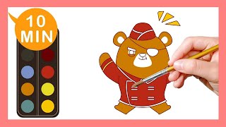 《勇敢的迪克》認識顏色Coloring for kids｜Painting｜Coloring｜Drawing｜Art｜【畫畫魔法】YOYO點點名S22｜著色畫兒童節目