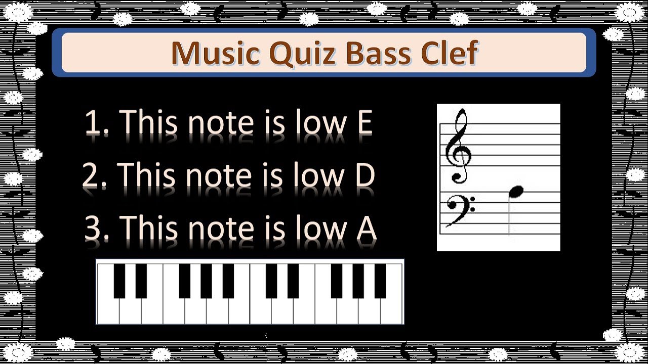 Music Note Reading Quiz, Bass Clef Notes, Learn To Read Notes - YouTube