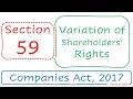 Section 59 Variation of shareholders’ rights | Companies Act, 2017 (CL173)