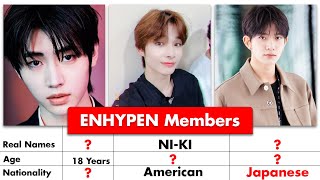 ENHYPEN Members Real Names And Ages 2022