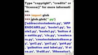 Python The Glob (it's Globalicious)