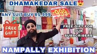 DHAMAKEDAR SALE😍|| BOLLYWOOD SUITS JUST rs.999 || Nampally Exhibition 2025 #numaish #bollywoodsuits