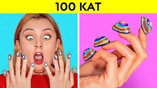 100 KAT MEYDAN OKUMASI || 100 Kat Makyaj || 123 GO! CHALLENGE'dan 100+ Mont Giyme Meydan Okuması