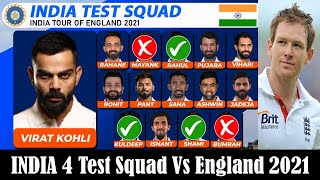 India Vs England Test Series 2021 | India Official Team Squad | BCCI Announced India  Test Squad