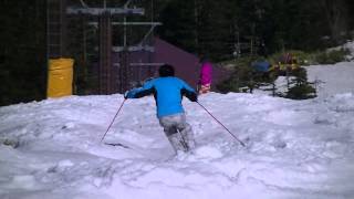 64歳のたしなみ ski コブ挑戦記 20140511_＠志賀渋峠_師匠M氏こぶ