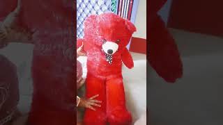 Unboxing Red 4 feet teddy from Meesho 🧸🐻🧸