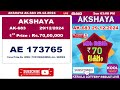 kerala lottery result live akshaya bhagyakuri ak683 kerala lottery result today 29 12 2024 todaylive