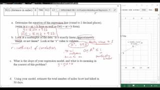 4.4.4 - Finding Line of Best Fit / Linear Regression (using Excel)