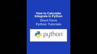 How to Solve Integrals in Python with SymPy #python