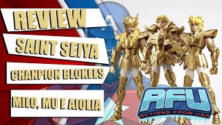 Review Saint seiya Chanpion blokees Milo, Mu e Aiolia Oce - Português PT-BR