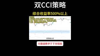 双CCI交易策略，综合收益率500%以上，胜率70%以上的交易策略！K線技術分析，新手老手都適用！#shorts