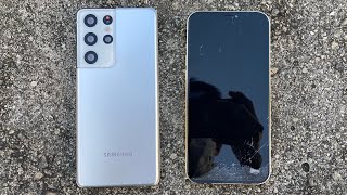 Galaxy S21 Ultra vs IPhone 12 Pro Max ‘clone’ drop test