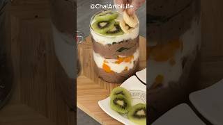 #dessert de #noel #verrine d'#avoine, #mascarpone, #kiwi, #banane et #mangue, idéal pour nouvel an