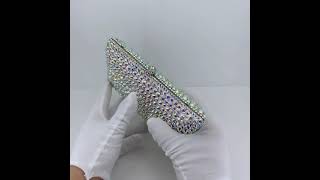 Silver AB Rhinestone Crystal Clutch Purse Evening Bag - CrystalClutch.com