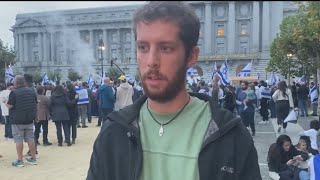 Israeli exchange student stuck in U.S. attends pro-Israel rally