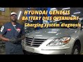 Hyundai Genesis 3.8L, Charging System Issues/ battery dies over night ( Bad Alternator )