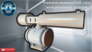 Trunnion Mounted Ball Valve with pneumatic actuator. How to operate a ball valve with an actuator.