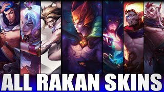 All Rakan Skins Spotlight - Including Elderwood Rakan