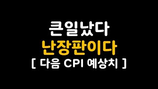 큰일났다 난장판이다 (다음 CPI 예상치)