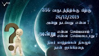 தமிழர்களின் அறிவியல் படி 26/12/2019 அன்று நடக்க போவது என்ன???