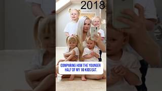 Comparing how my children eat😂😝 #momof10 #funny #whiteshirtfamily #cutebaby