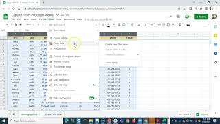 Creating Filter Views in Google Sheets