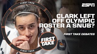 Caitlin Clark left off Olympic roster a SNUB?! Stephen A. & Andraya Carter debat