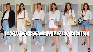 HOW TO STYLE A WHITE LINEN SHIRT | 5 WAYS TO WEAR