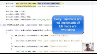 Java Swing Tutorial 9 - Event Handling(ActionListener)