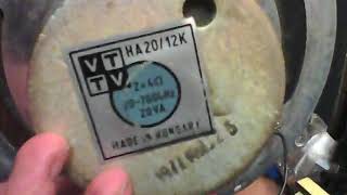 VIDEOTON HA20/12K Before Repair (TEST) 70's Speaker