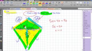 Kite: Finding Perimeter Using Pythagoras