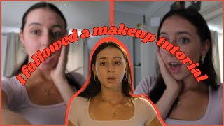 I Followed A Makeup Tutorial *CRAZY ENDING* || Victoria Amo