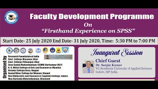Day 4, July 28 Faculty Development Program on“Firsthand Experience on SPSS