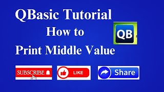 Qbasic Program To Print Middle Value Among Three Numbers ||QBasic Tutorial ||QBasic