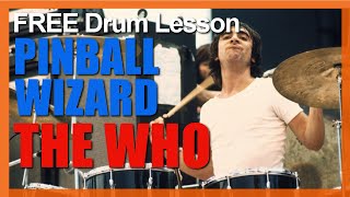 ★ Pinball Wizard (The Who) ★ FREE Video Drum Lesson | How To Play FILL (Keith Moon)