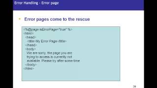 JSPJava Server Pages Tutorial 06 Error Handling